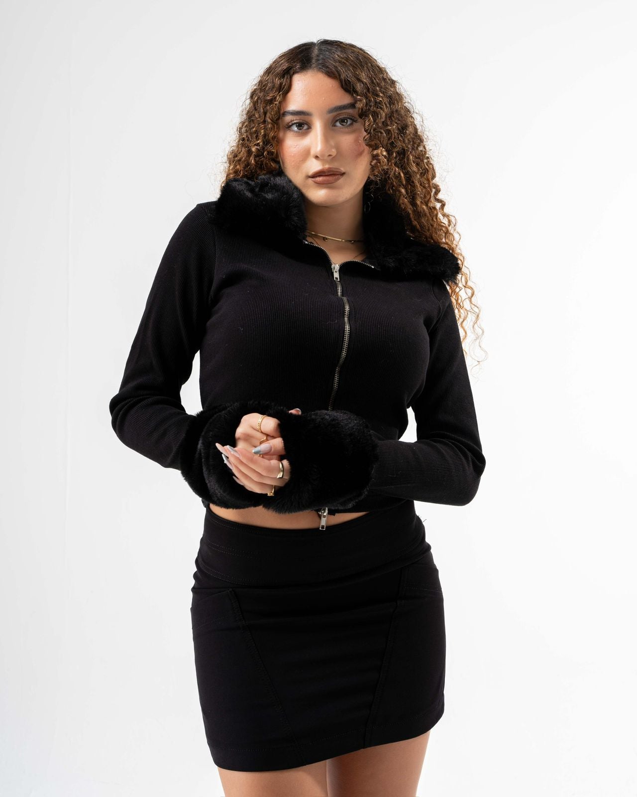 Black X Fur Jacket