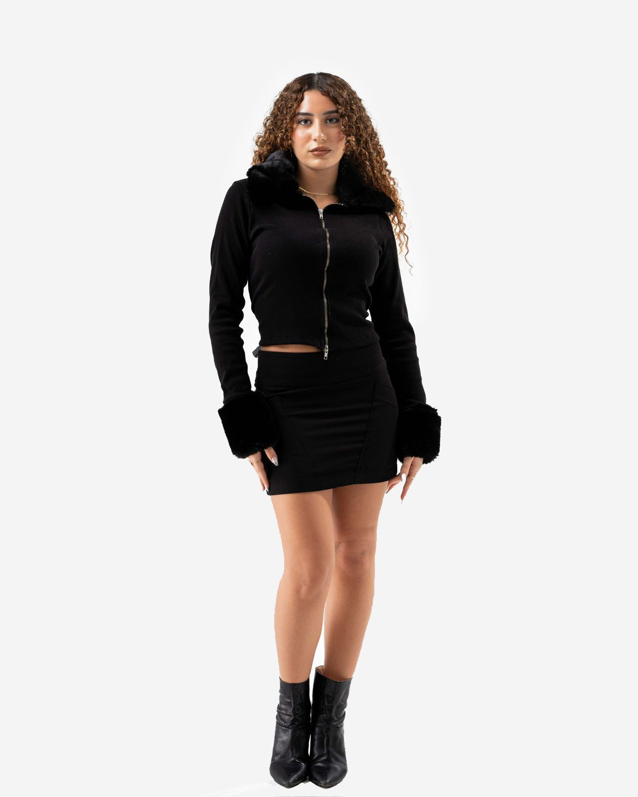 Black X Fur Jacket
